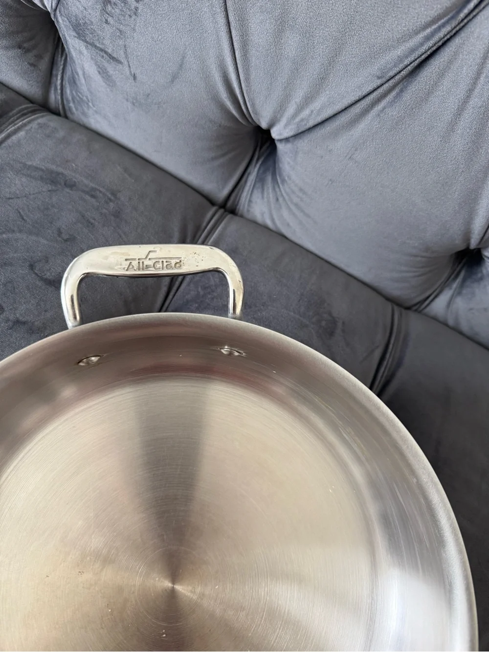 All-Clad Heavy-Duty Stainless Steel Sauté Pan with Helper Handle - Silver 3 Qt